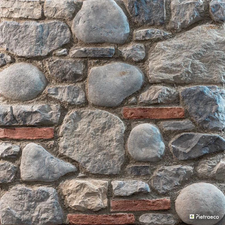 Pietra Ricostruita Pietraeco - Modello Misto Casale - Colore Grigio