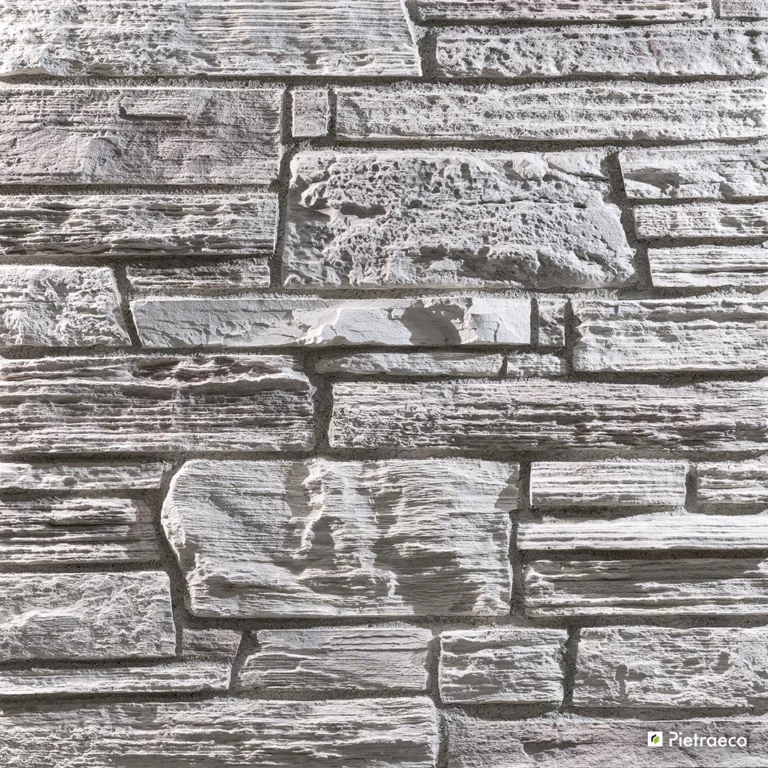 erlaPietra ricostruita Pietraeco - Modello Roccia - Colore Perla